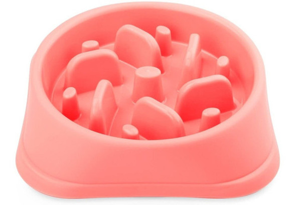 Comedero Para Perro De Comida Lenta Rosa 0