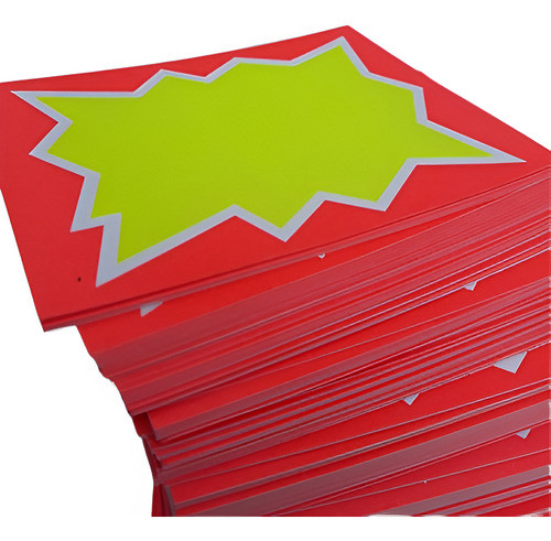 Cartelitos Estallido Color Fluor Nº 5 X 25 Paquetes 0