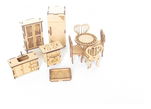 Kit Com 40 Móveis Grandes Em Mdf Cru Para Casinhas Promoção 1