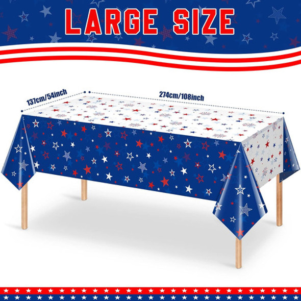 Mesa Plástica Patriótica De 137x274 Cm Para Fiestas 1 Mesa Plástica Patriótica De 137x274 Cm Para Fiestas 1