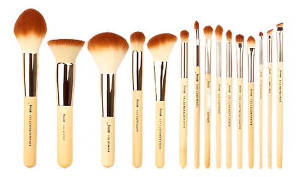Jessup Nueva 15pcs Cosméticos Pinceles Kit Bambú Maquillaje 0
