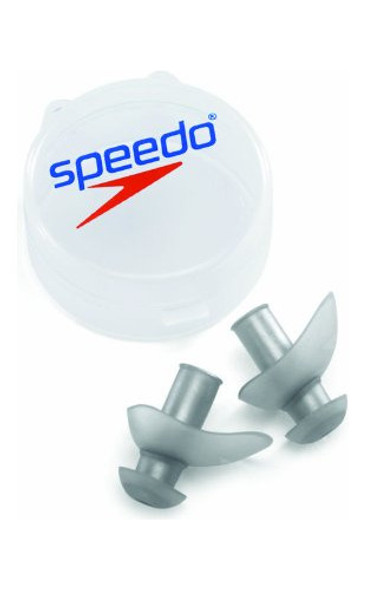 Speedo Ergo Ear Plugs, Silver, One Size 0