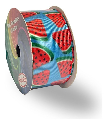 Fita De Gorgurão Estampada 38mm Sinimbu Nº9 | Melancia F 0