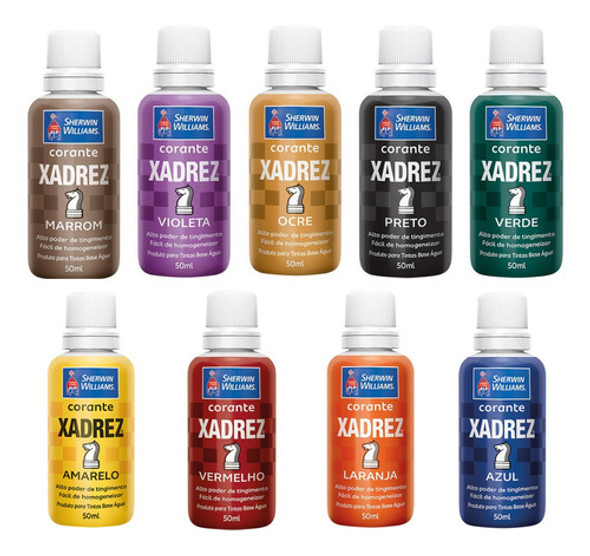 Kit 9 Corantes Xadrez Original Informe As Cores Desejada 0