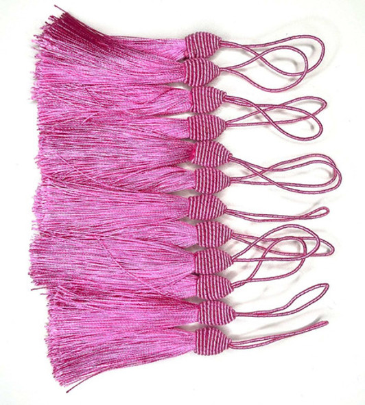 Kit 100un Tassel Poliester Pink Tendencia Para Artesanato 0