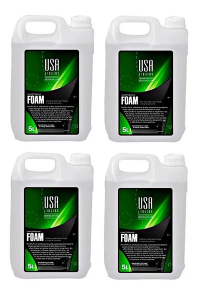 Pack X 4 Liquido De Nieve Usa Liquids Foam 5 Litros Profes. 0