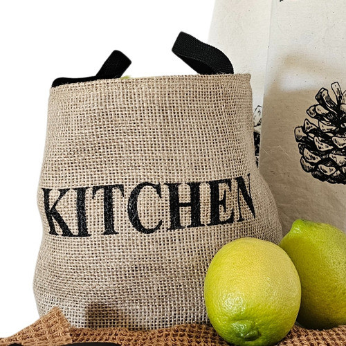 Contenedores Organizador Arpillera Forrado Kitchen Cocina 0