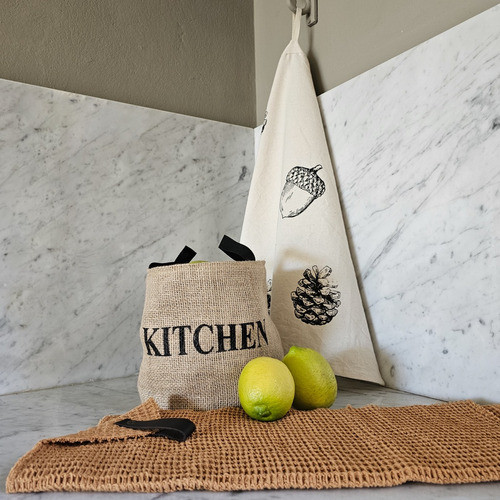 Contenedores Organizador Arpillera Forrado Kitchen Cocina 1