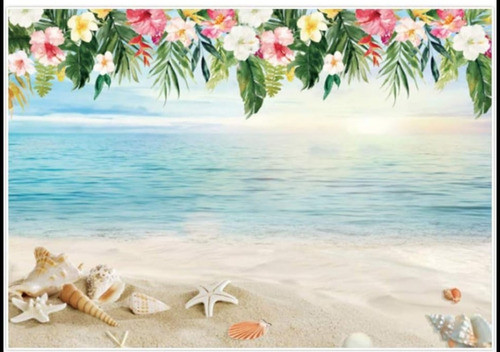 Telon De Fondo De Fiesta Motivo Playa 0