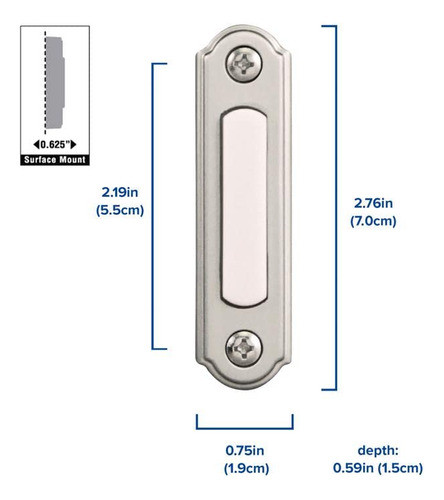 Pulsador Led Con Cable Heathco Llc Sl-556-00, Níquel 1