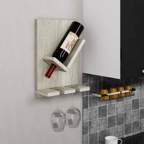 Estante Para Vinos Bodega Vinoteca Porta Copas Decoración 1