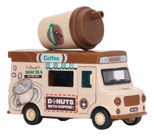 Induction Pull Back Car 1:36 Alloy Die Cast Food Truck Kid 1