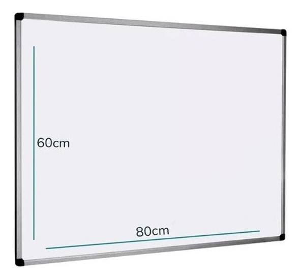 Pizarra Blanca 60x80 Cm Reforzada + 1 Marcador + Borrador 1