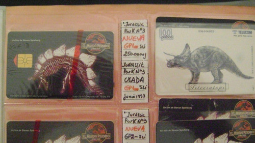 Tarjeta Telefonic Colec Telecom Peliculas Jurassic Park 3 U3 0