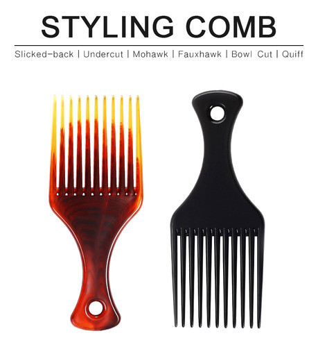 Penteie O Cabelo Feminino. Oil Slick Insert Afro Hair Comb F 1