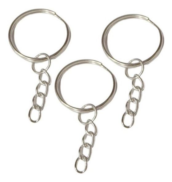Llavero Sinfin Metal Argolla Con Cadena 25mm X 50 U 0