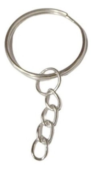 Llavero Sinfin Metal Argolla Con Cadena 25mm X 50 U 1