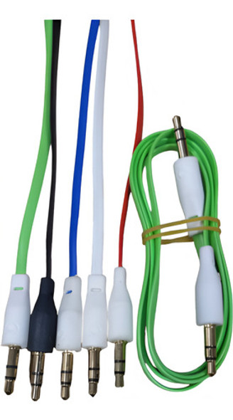 Pack X 5 Cable Cinta Plano Audio Estéreo Auxiliar  Jack 3.5 0