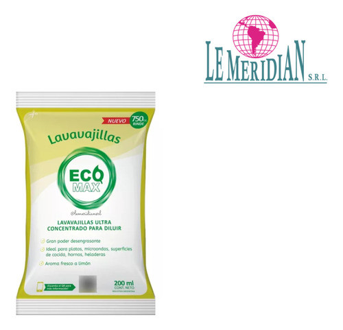 Ecomax Detergente En Sobre Concentrado 200 Ml X 5 Und 1