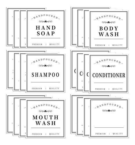 Hvswly 24 Etiquetas De Bano Para Dispensador De Jabon, Etiqu 0