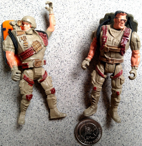 2 Soldados Marine Seals Guerreros Articulados Accesorios For 0