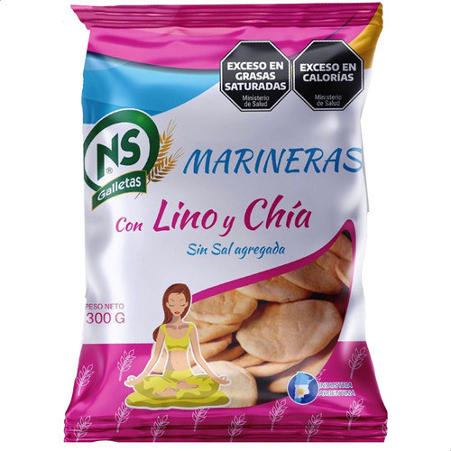 Galletas Ns Lino & Chia Sin Sal - Mejor Precio 1