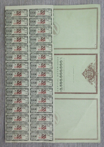 Acciones Siam Di Tella Limitada Titulo Cupones 20 Acciones 1