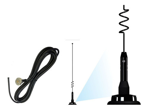 Antena Móvel Uhf 5/8o Whip 900 Mhz Cabo +cachimbo  Ap39001 0