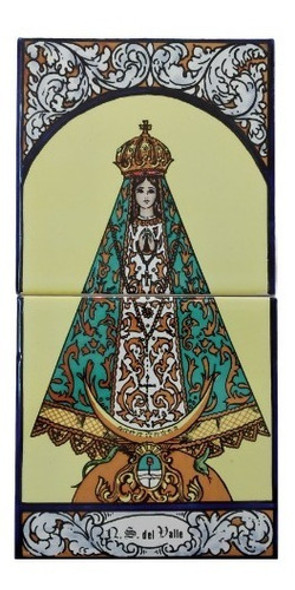 Mayólica Virgen Del Valle - 2 Azulejos 15 X 30 0