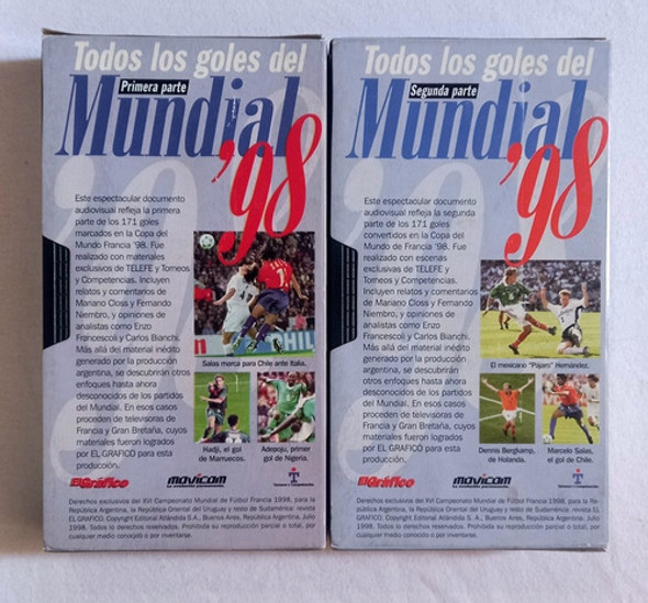 Vhs Todos Los Goles Del Mundial 98 1