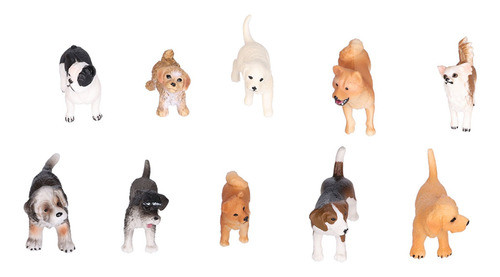 Conjunto De Brinquedos De Estatuetas Para Cães, 10 Peças, Mi 0