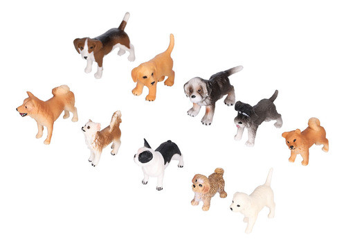 Conjunto De Brinquedos De Estatuetas Para Cães, 10 Peças, Mi 1