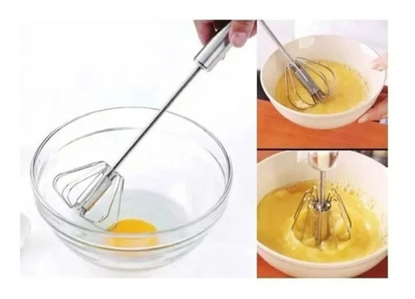 Batedor De Ovos Em Aço  Inox,semi Automático 0