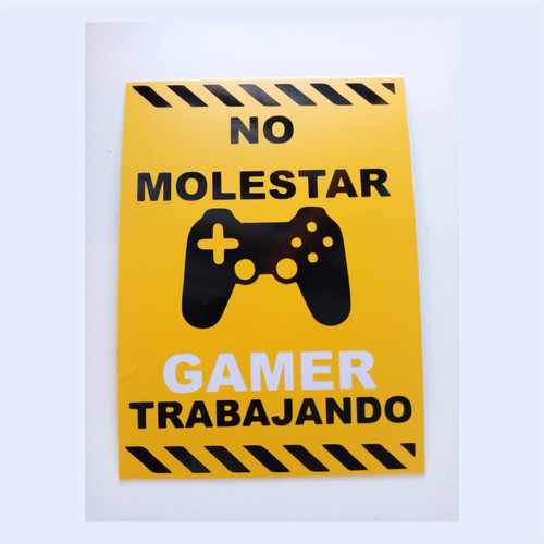 Cartel En En Pvc 1 Mm No Molestar ,gamer  ,puerta Cuarto 0