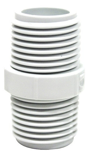 50 Unidades Níple Roscável Bitola 1/2'' Branco Pvc Durín 0