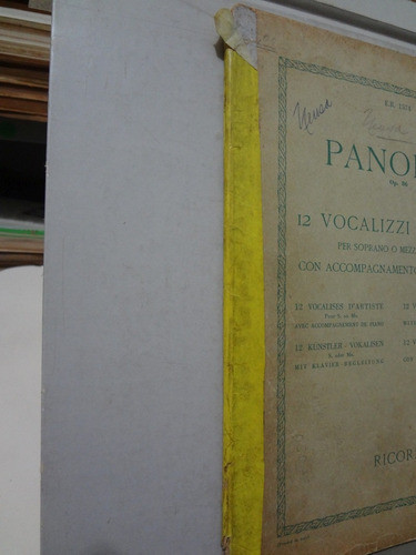 Livro 12 Vocalizzi Panofka Op. 86 Soprano Mezzo Em Italiano 1