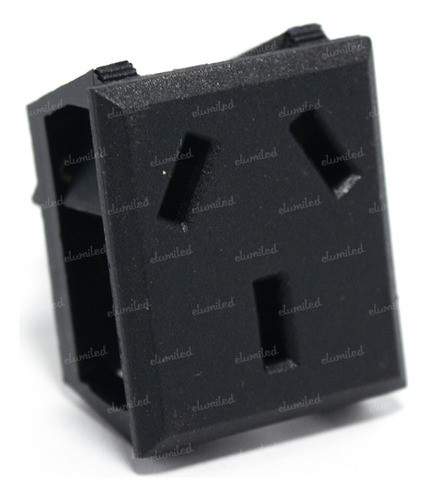 Conector Iram 3 Patas Planas Negro Para Chasis Pack X10 0