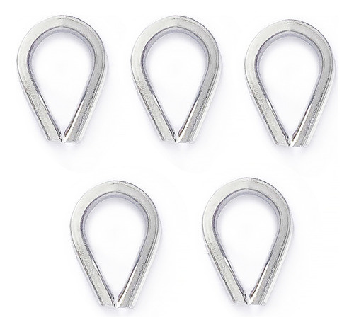 5 Sapatilha Para Cabo Nautico Aço Inox 4mm 5/32 Alpen Pass 0