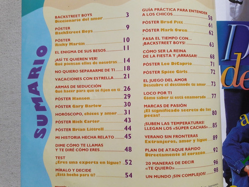 Revista Super Top Extra Nº 6 Julio 1997 Backstreet Boys 1
