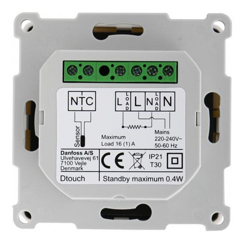 Termostato Calefaccion Digital Danfoss Devireg Touch 16 Amp. 1