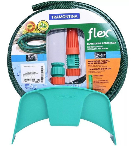 Kit Manguera Reforzada 20 M + Soporte + Acople + Puntero 1