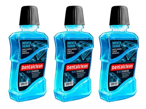 Dclean Blue Diamond Menta Enxaguante Bucal 300ml (kit C/03) 0