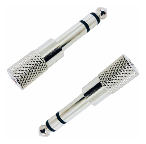 Plug Adaptador P2 Femea X P10 Macho Stereo Metal Blindado 1