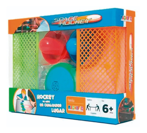 Juego Tejo Space Hockey De Mesa Aire Disco Deslizante Niño C 0