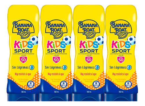 Banana Boat Kids Protector Solar Sport Fps50 X180ml X4 Un 0