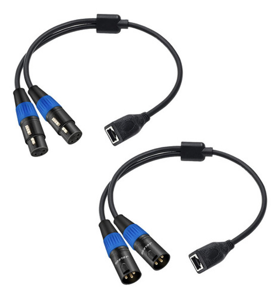 Jolgoo Divisor En Y Xlr De 3 Pines A Adaptador Rj45, 1 Par, 0