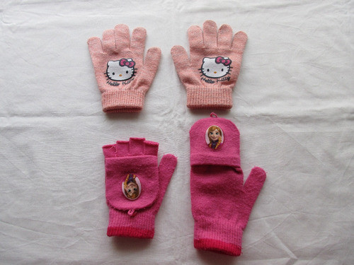Dos Pares De Guantes Para Nena De Kitty Y Anna De Frozen, Or 1
