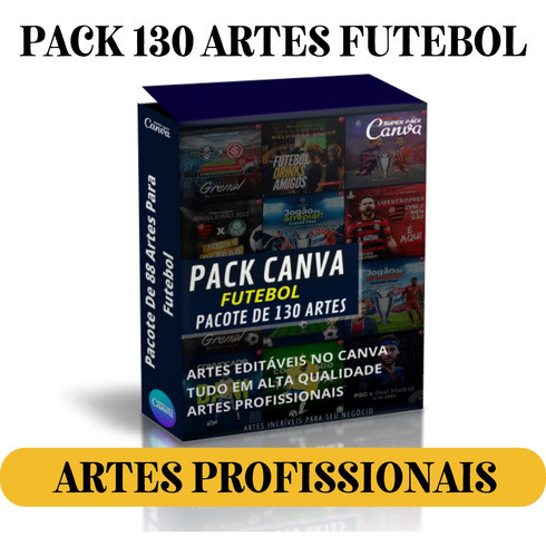 Pacote De 130 Artes Para Futebol Editáveis No Canva 1