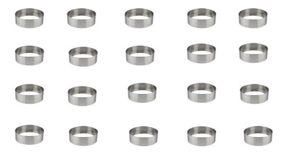 Kit C/20 Aros Inox Cortadores Redondo 10x6cm 0