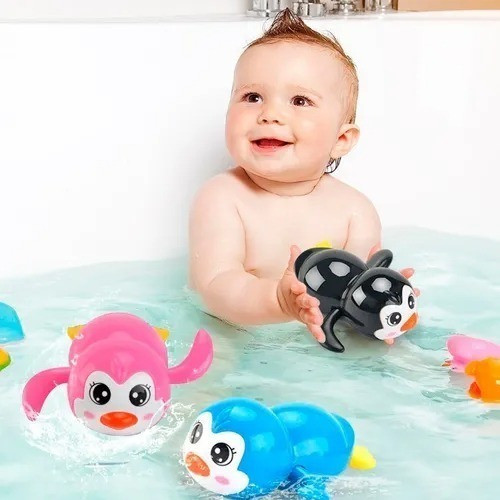 Juguete Para El Agua Pinguino Nadador A Cuerda Magnific Bath 0